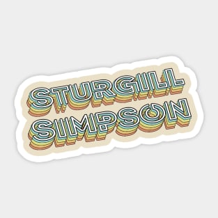 Sturgill Simpson Retro Typography Faded Style Sticker